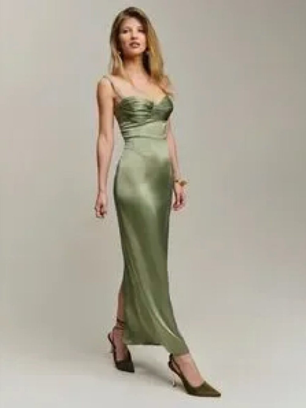 NWT Reformation Stormi Satin Dress